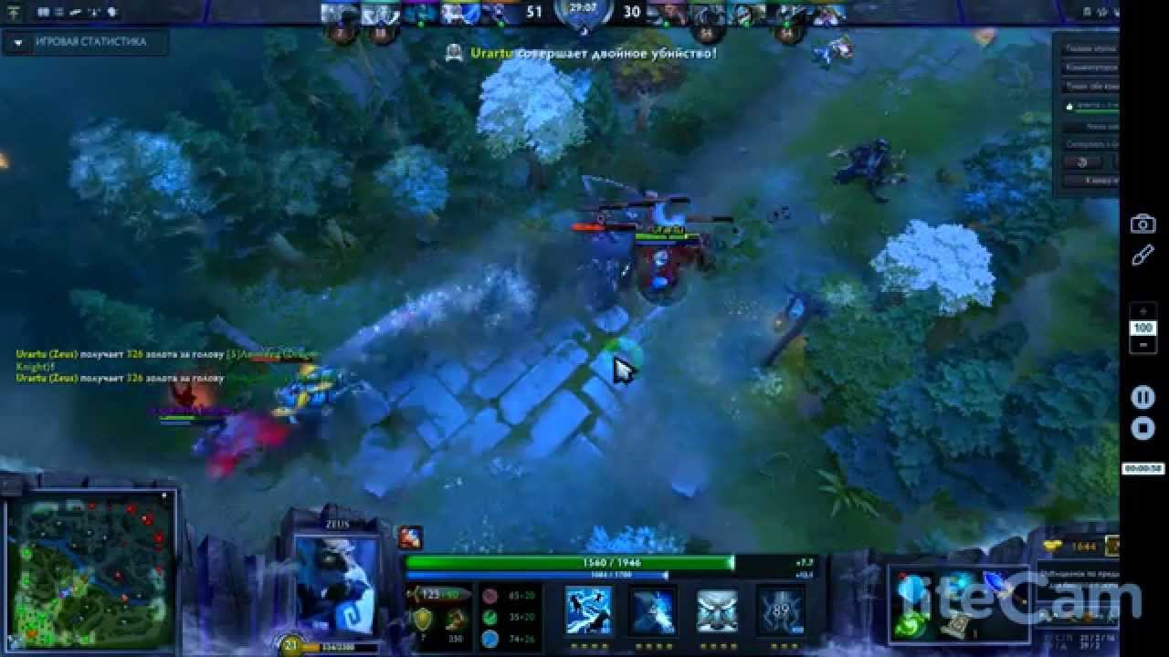 Zeus Rampage / Urartu plays Zeus carry / dota 2 / HD смотреть онлайн