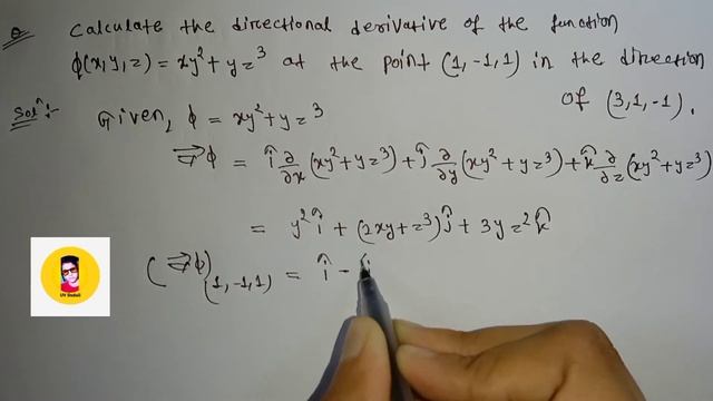 calculate the directional derivative of function f(x,y,z)=xy^2+yz^3 at the point (1,-1,1)#uvduduli смотреть онлайн