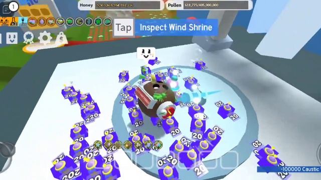 Donating 100K Caustic Wax To The Wind Shrine! | Bee Swarm Simulator Test Realm смотреть онлайн