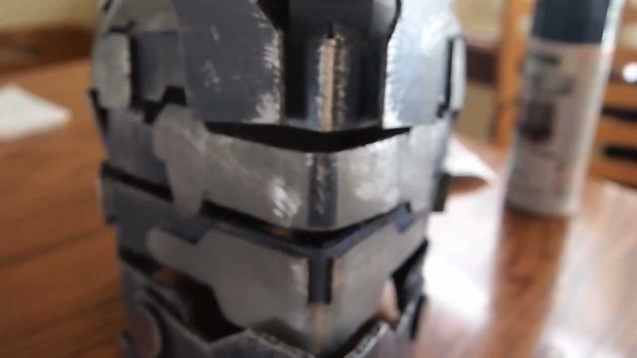 Cardboard Dead Space 2 Costume - Helmet Progress смотреть онлайн