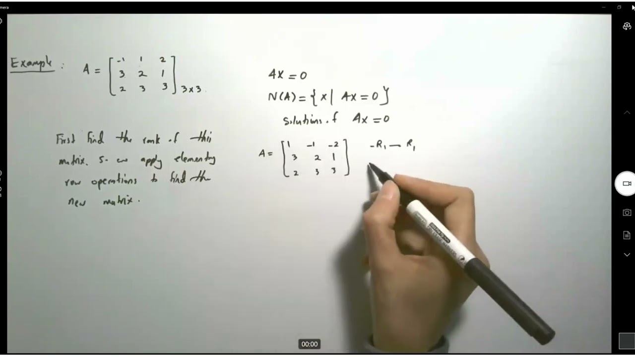 Linear Algebra- Rank of a Matrix (then we find the nullity) смотреть онлайн