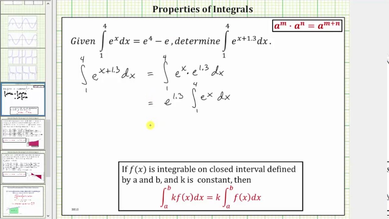 Evaluate a Definite Integral Using Properties of Integrals (k*f(x)) смотреть онлайн