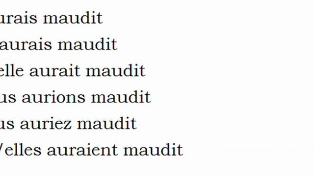 Изучение французского языка = Спряжение глаголов = Maudire смотреть онлайн