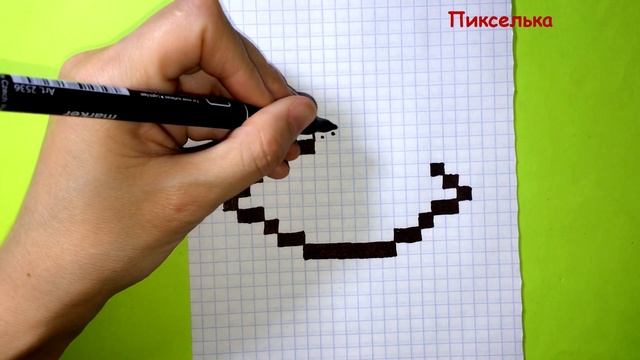 Как Рисовать Губки на Хеллоуин по Клеточкам ♥ Рисунки по Клеточкам #pixelart