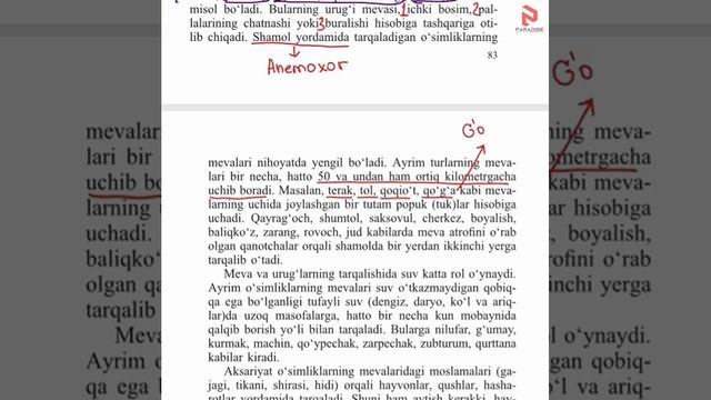 Biologiya 34 Mavzu 6 Sinf