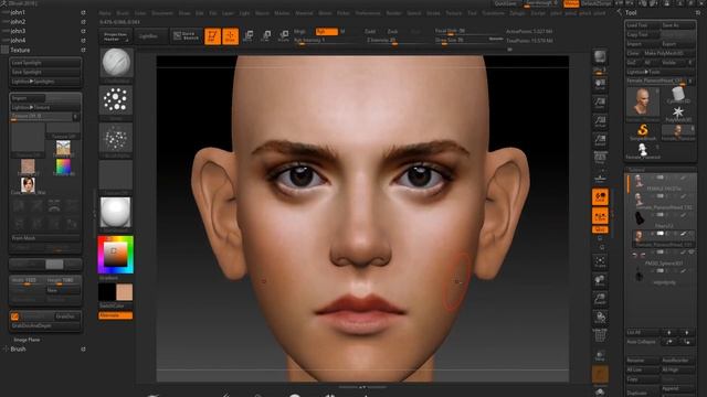 | zbrush face modeling | 3D Emma Watson face modeling - part face смотреть онлайн