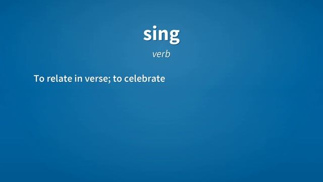 Sing | Meaning of sing смотреть онлайн