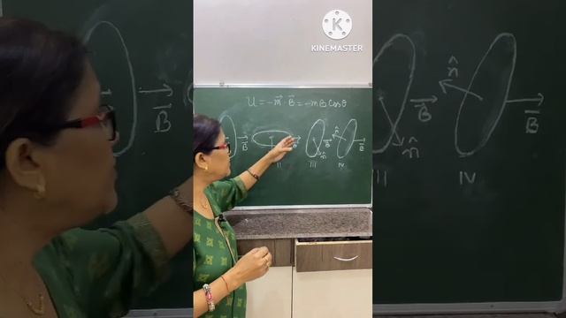 Magnetic Potential energy in different orientations of current loop placed in magnetic field #short смотреть онлайн