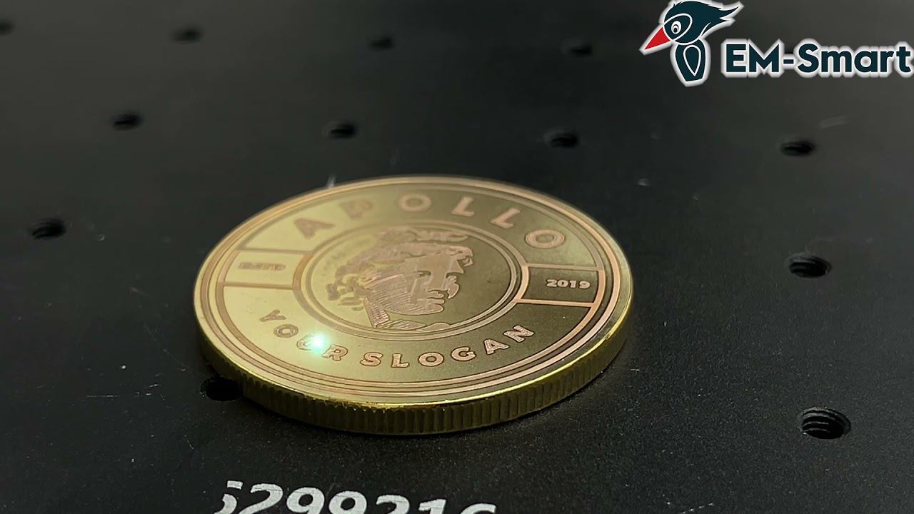 EM-Smart - 20W FIBER LASER ENGRAVING METAL COIN EM-Smart Laser смотреть онлайн