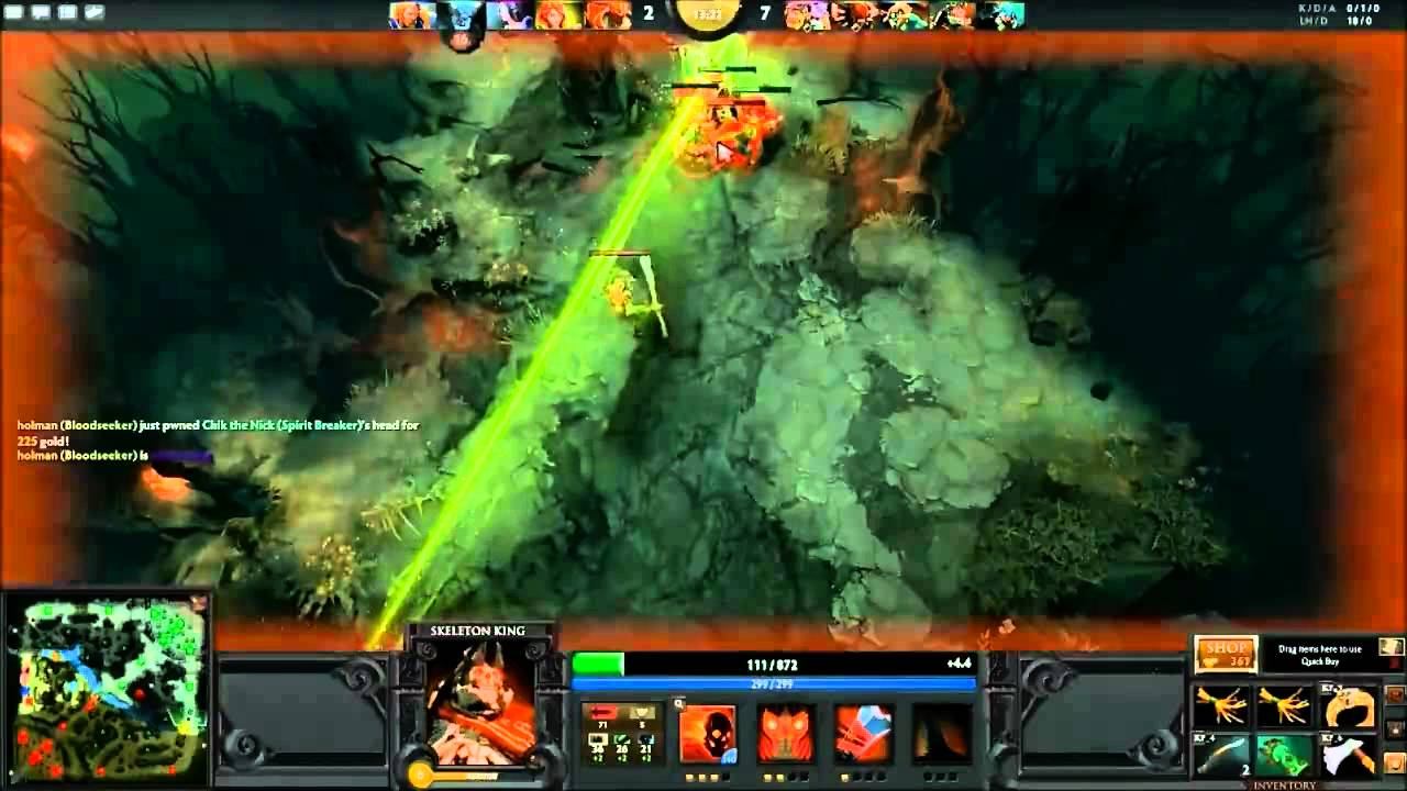 Dota 2 Gameplay with Skeleton King смотреть онлайн