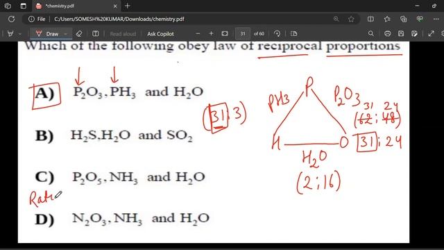 Law of reciprocal proportionsA) P2O3. PH, and H₂OB) H₂S.H₂O, SO₂C) P2O5, NH, H₂OD) N2O3, NH, H₂O смотреть онлайн
