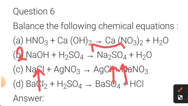 Q6. Balance the following Chemical Equations a) HNO3 + CA (OH)2 ---- Ca(NO3)2 + H20 смотреть онлайн