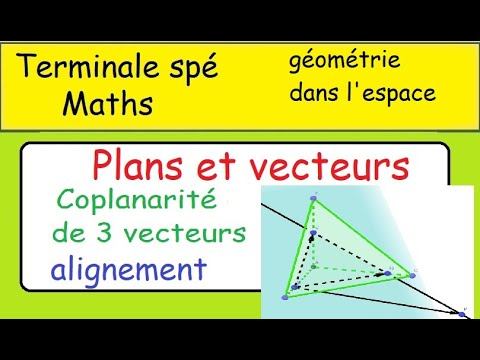 Espace et coplanarité de 3 vecteurs, alignement avec coordonnées смотреть онлайн