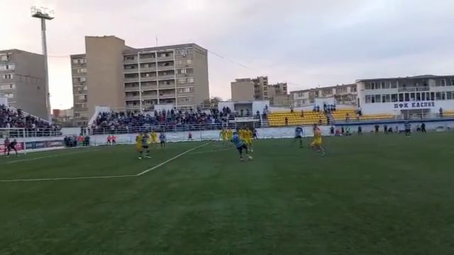 Актауда фудболдан жарыс отти , Астана Каспий командасымен Астана 1:0 есеппен женди смотреть онлайн