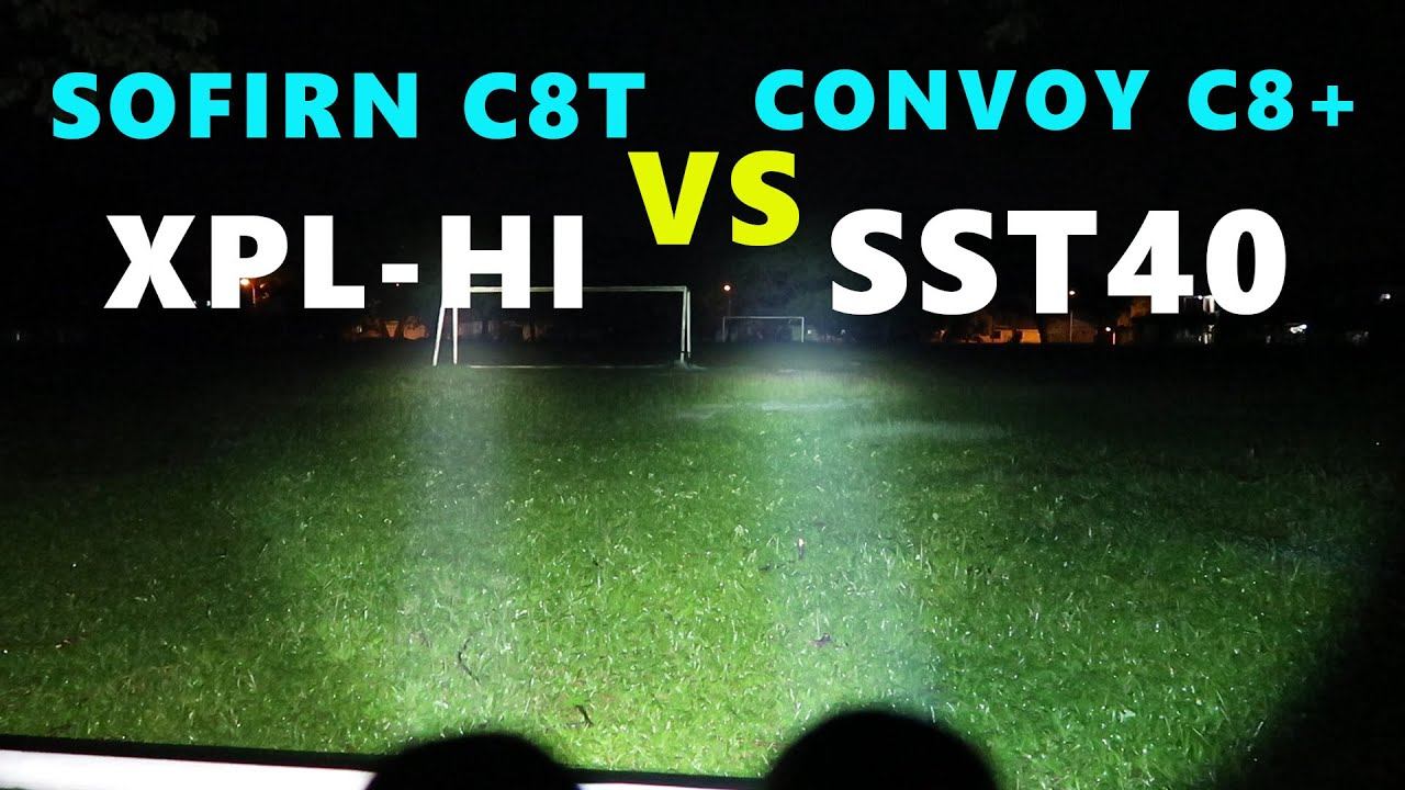 Sofirn C8T XPL-HI VS Convoy C8+ SST40 flashlight comparison | WATCH BEFORE BUY смотреть онлайн