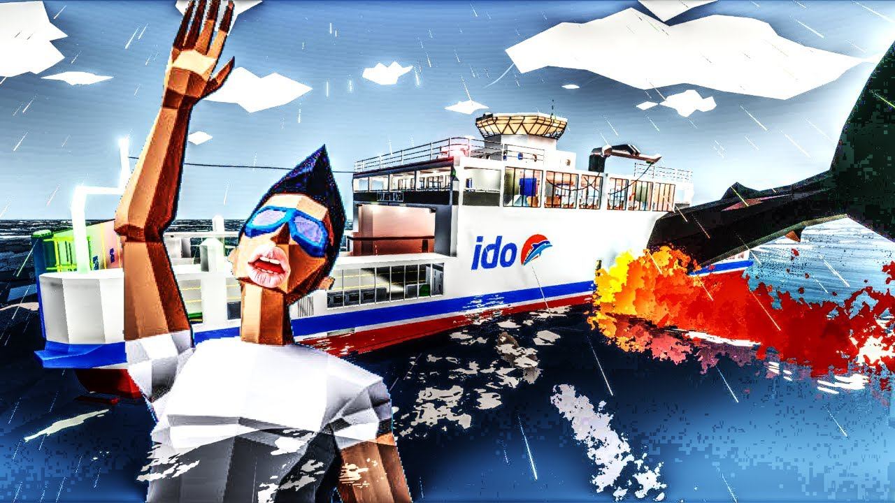 A Giant Megalodon and Tsunami Disaster Sunk Our Ship (Stormworks Multiplayer Gameplay Roleplay) смотреть онлайн