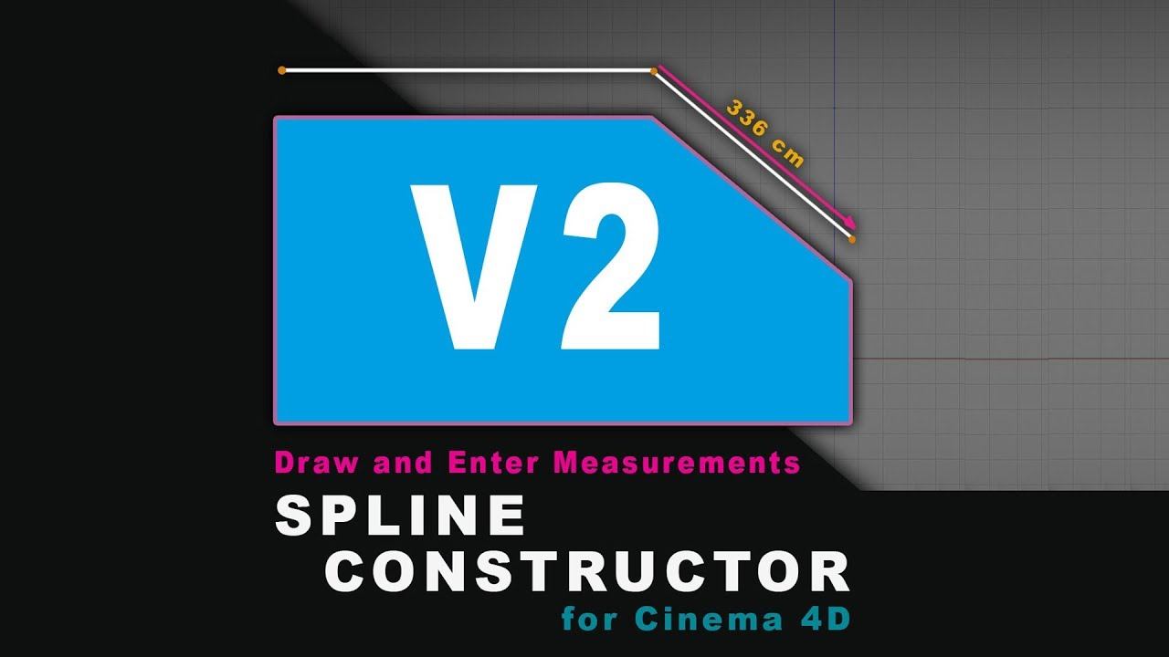 C4D Tool - CAD Function for Cinema 4d Spline Constructor V2 Update - Draw and Enter Measurements смотреть онлайн