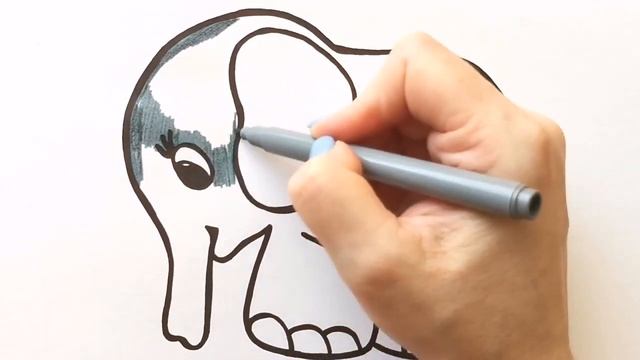 СЛОН / мультик раскраска для детей / Нарисуй Ка смотреть онлайн