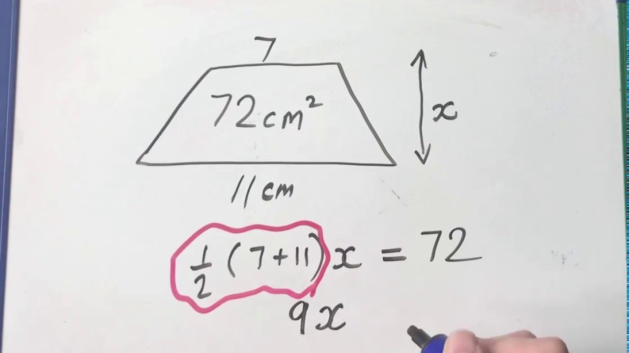How to Find the missing height of a trapezium смотреть онлайн