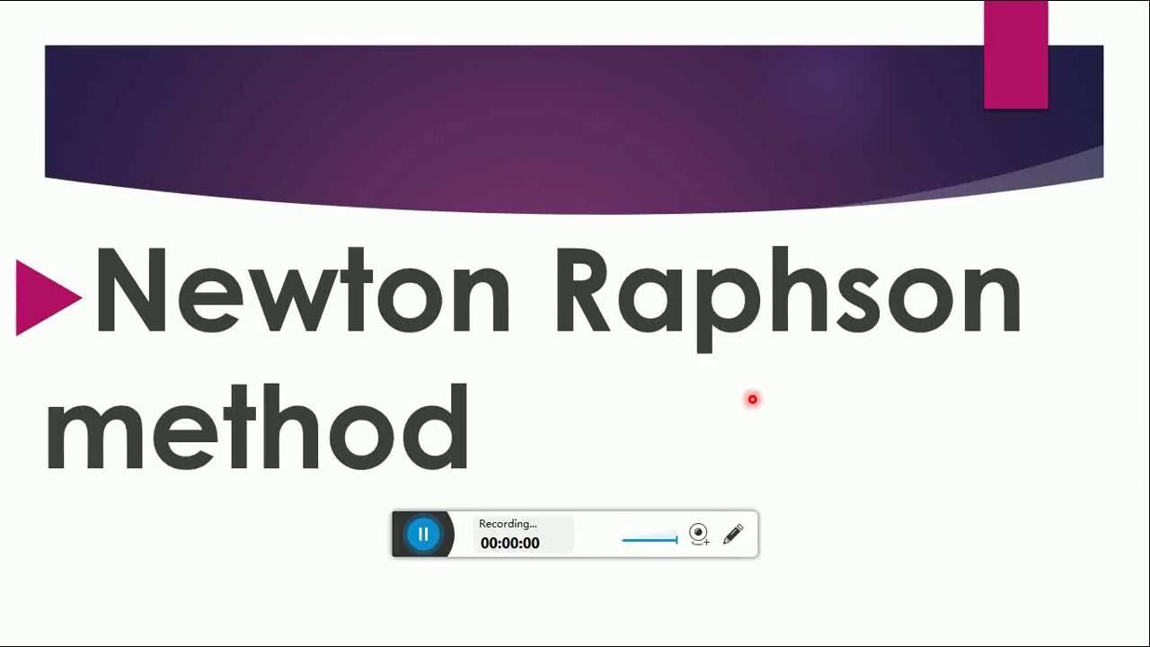 Newton raphson method смотреть онлайн