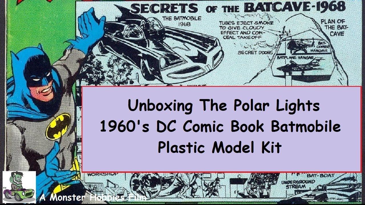 Model Car Garage - The Polar Lights 1960's DC Comic Book Batmobile - A Model Car Kit Unboxing Video смотреть онлайн