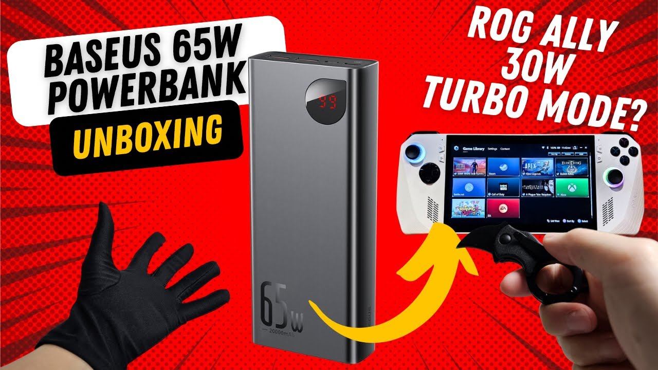 Unboxing Baseus 65W Powerbank (ASMR) - Hogwarts Legacy Game Test on ROG Ally + 30W Turbo Mode? смотреть онлайн