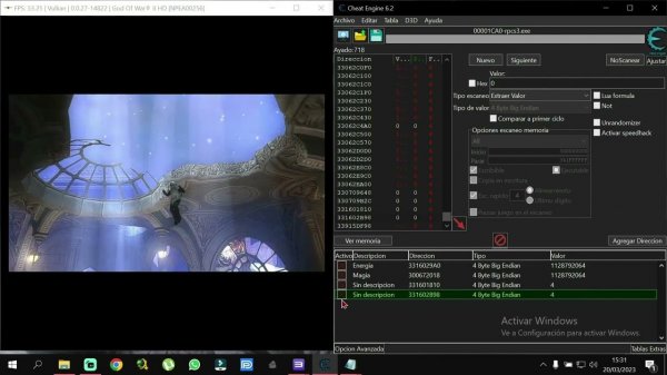 God of war 2 HD Rpcs3 Cheat engine