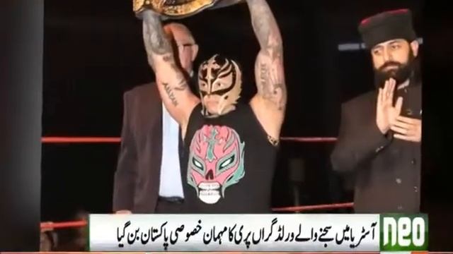 CEO Pro Wrestling Entertainment Syed Asim Ali Shah presented the title to Rey Mysterio смотреть онлайн