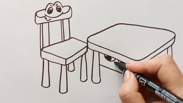 СТОЛ И СТУЛЬЧИК ДЛЯ ДЕТЕЙ / мультик раскраска для детей / Нарисуй Ка смотреть онлайн