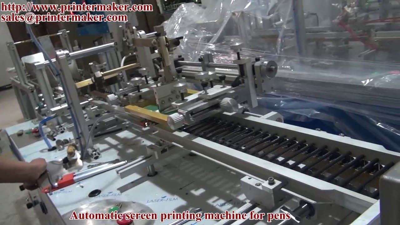 automatic screen printing machine for pens смотреть онлайн