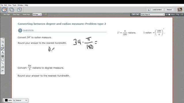 Converting between degree and radian measure - problem type 2 смотреть онлайн
