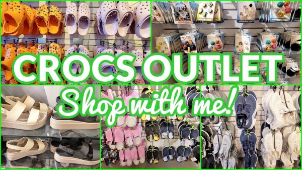 CROCS OUTLET STORE SHOP WITH ME! CROCS SANDALS SHOES JIBBITZ CHARMS