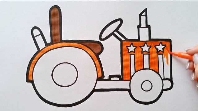 Как нарисовать МИНИТРАКТОР / ТРАКТОР БЕЗ КРЫШИ / раскраска для детей / Нарисуй Ка смотреть онлайн
