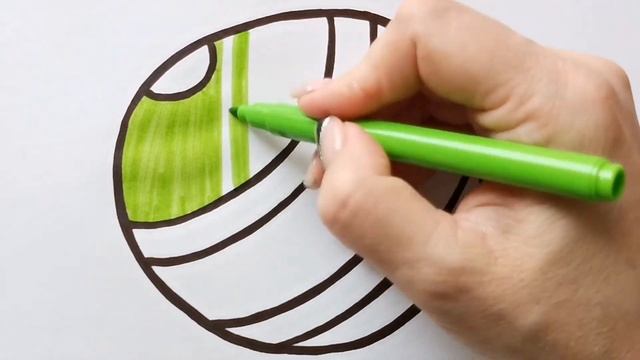 Как нарисовать МЯЧ / раскраска для детей / Нарисуй Ка смотреть онлайн