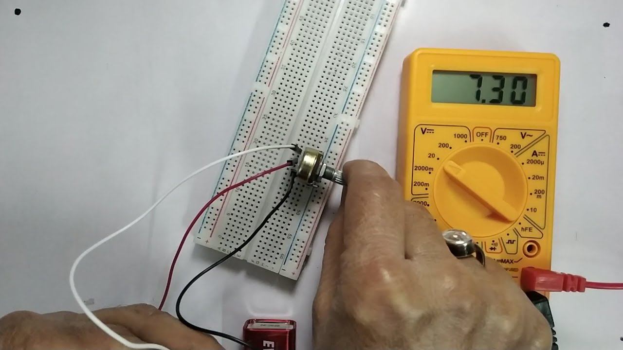 Potentiometer - How to lower voltage using variable resistor (pot) As voltage divider смотреть онлайн