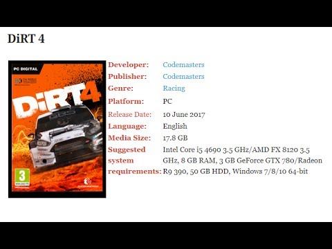 DiRT 4 - Specs and Free Download - Global Games 4K смотреть онлайн