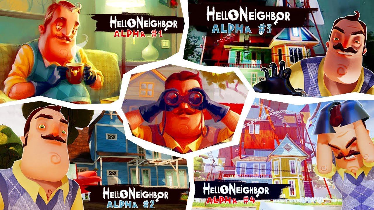 Hello Neighbor ALL ALPHAS - LIVE PLAYTHROUGH смотреть онлайн