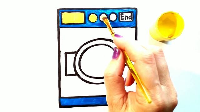 Как нарисовать СТИРАЛЬНУЮ МАШИНУ / Мультик раскраска для детей СТИРАЛЬНАЯ МАШИНА/ Нарисуй Ка смотреть онлайн