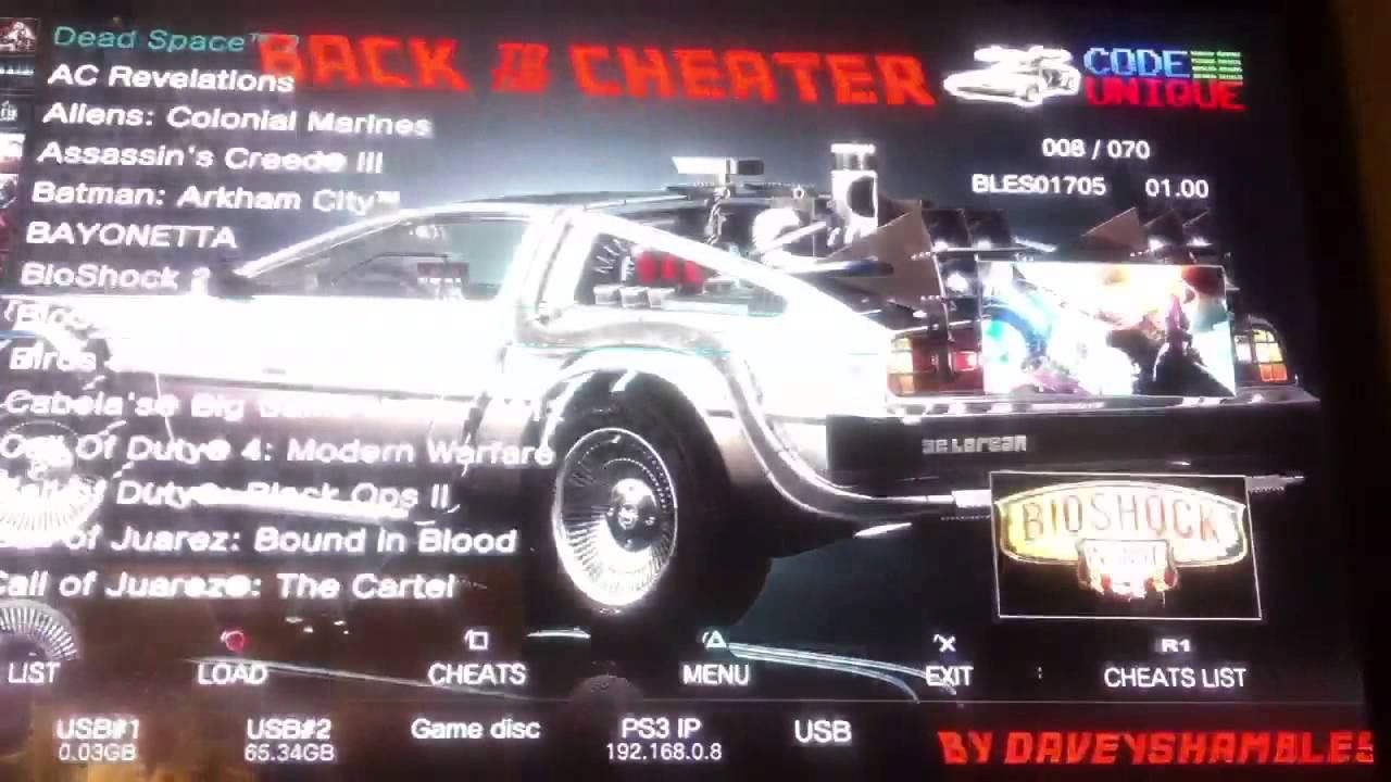Ps3 User cheat V2.3 mod "Back to the Cheater" for 3.55 cfw смотреть онлайн