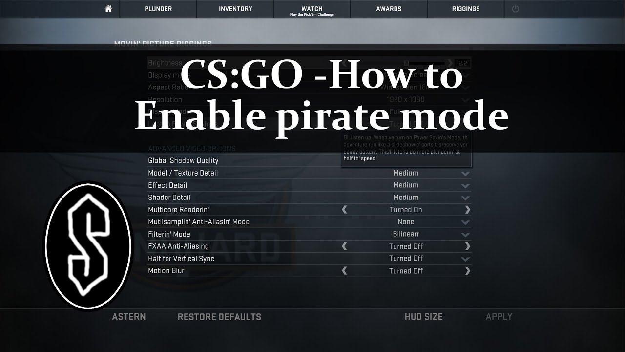 CS:GO | How to enable pirate mode смотреть онлайн