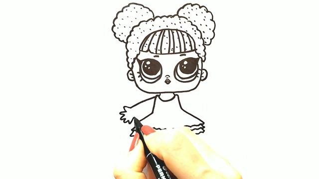Как нарисовать КУКЛУ ЛОЛ КОРОЛЕВУ ПЧЕЛ / Мультик раскраска ЛОЛ / Нарисуй Ка смотреть онлайн