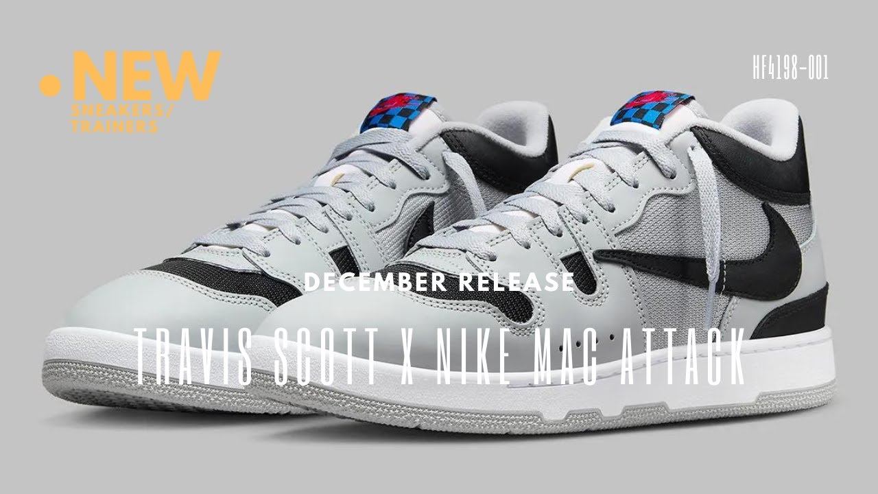 Travis Scott x Nike Mac Attack Grey/Black Men's Shoes/Trainers/Sneakers - HF4198-001 смотреть онлайн