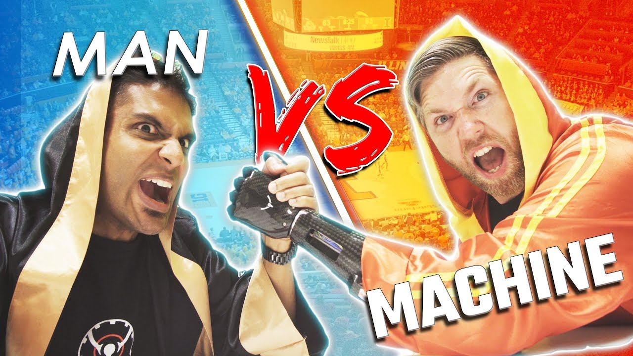 ARM WRESTLING WITH A BIONIC HAND!?!?!?! смотреть онлайн
