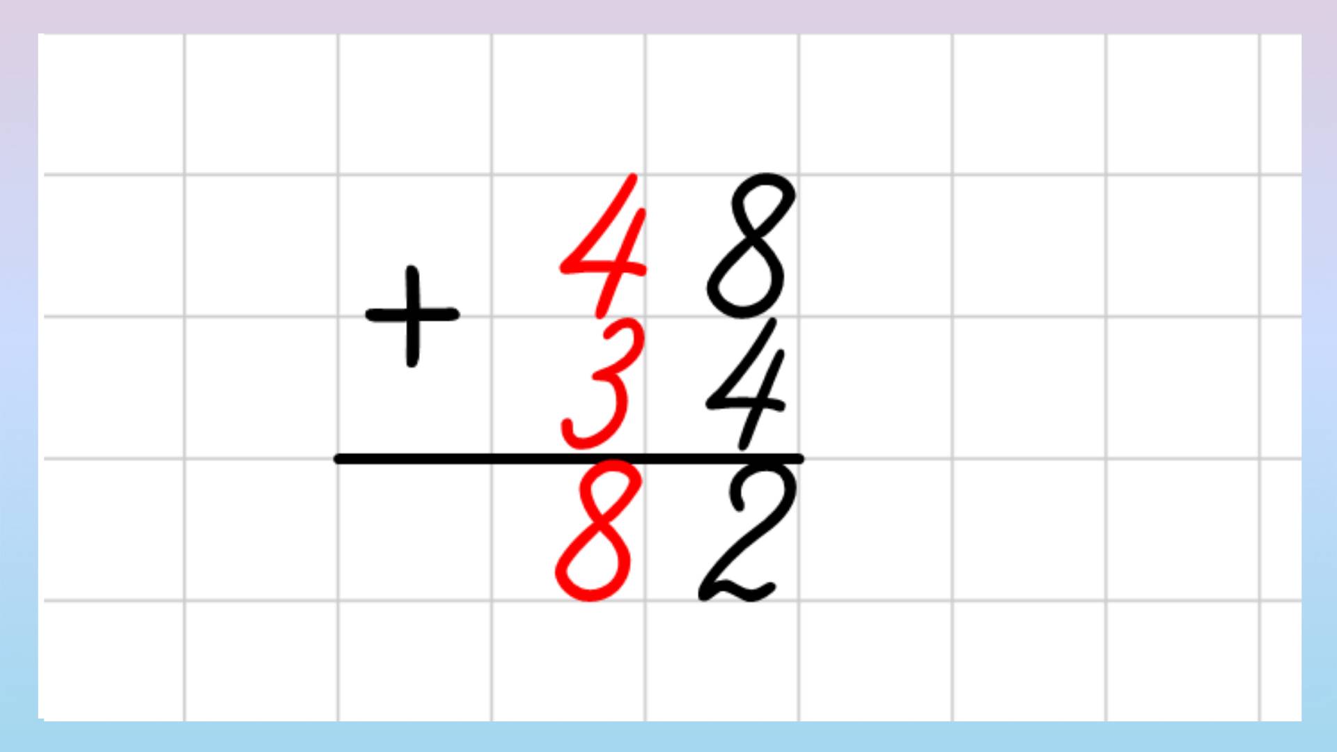 Сложение двузначных чисел в столбик. Как складывать столбиком? смотреть онлайн
