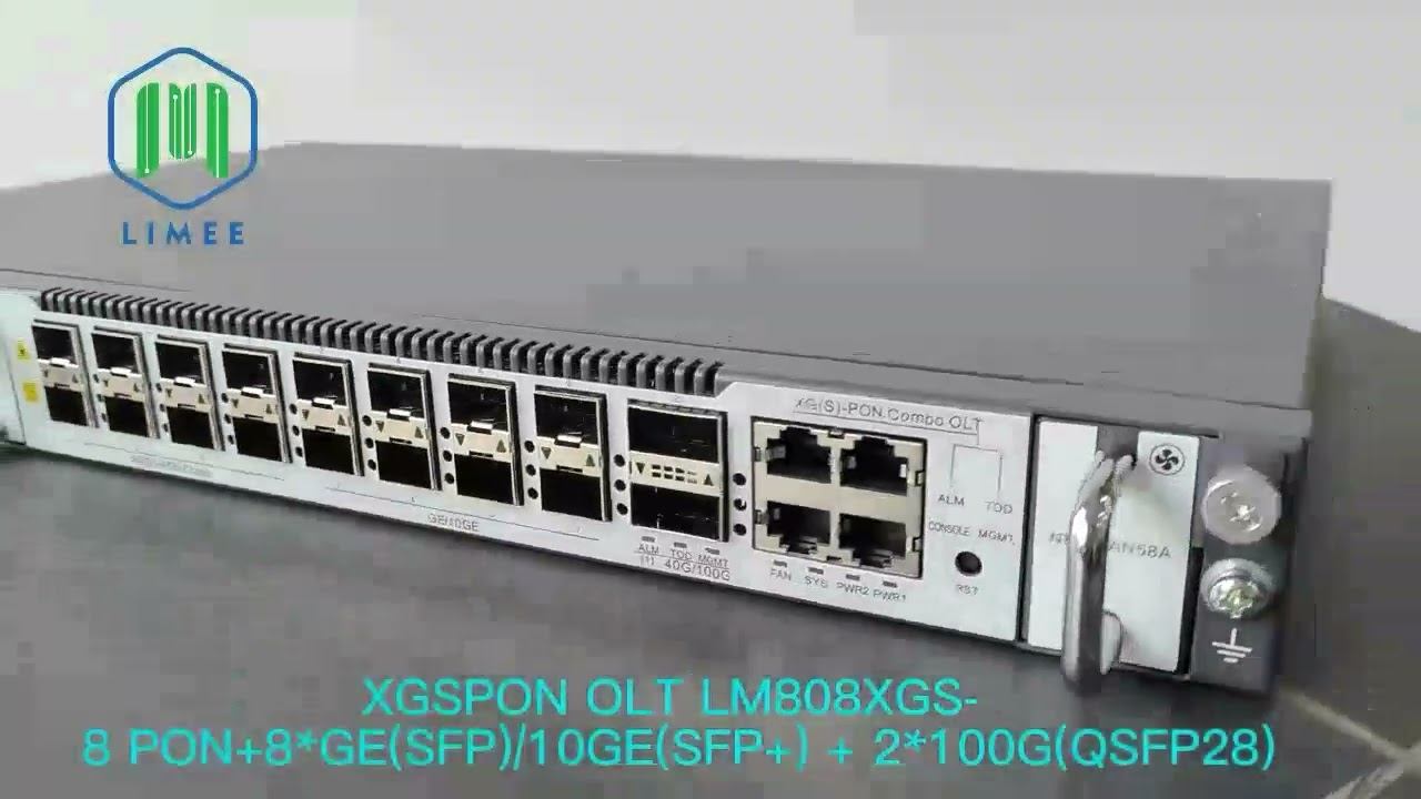 Limee Layer 3 XGSPON OLT 8 ports LM808XGS, 100G Uplink Port смотреть онлайн