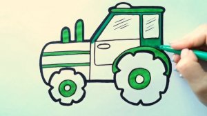 ТРАКТОР / РИСУЕМ КРАСИВЫЙ ЗЕЛЕНЫЙ ТРАКТОР / Нарисуй Ка