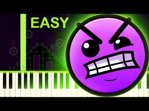 Hexagon Force | GEOMETRY DASH LEVEL 16 - EASY Piano Tutorial смотреть онлайн