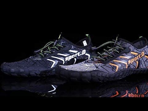 Mens Water Sport Shoes Barefoot Quick-Dry Aqua Socks for Beach Swim Surf Yoga Exercise смотреть онлайн