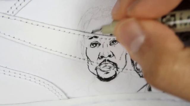 LEBRON vs KAWHI! DRAWING NBA PLAYERS on NIKE AIR FORCE ONES!!! смотреть онлайн