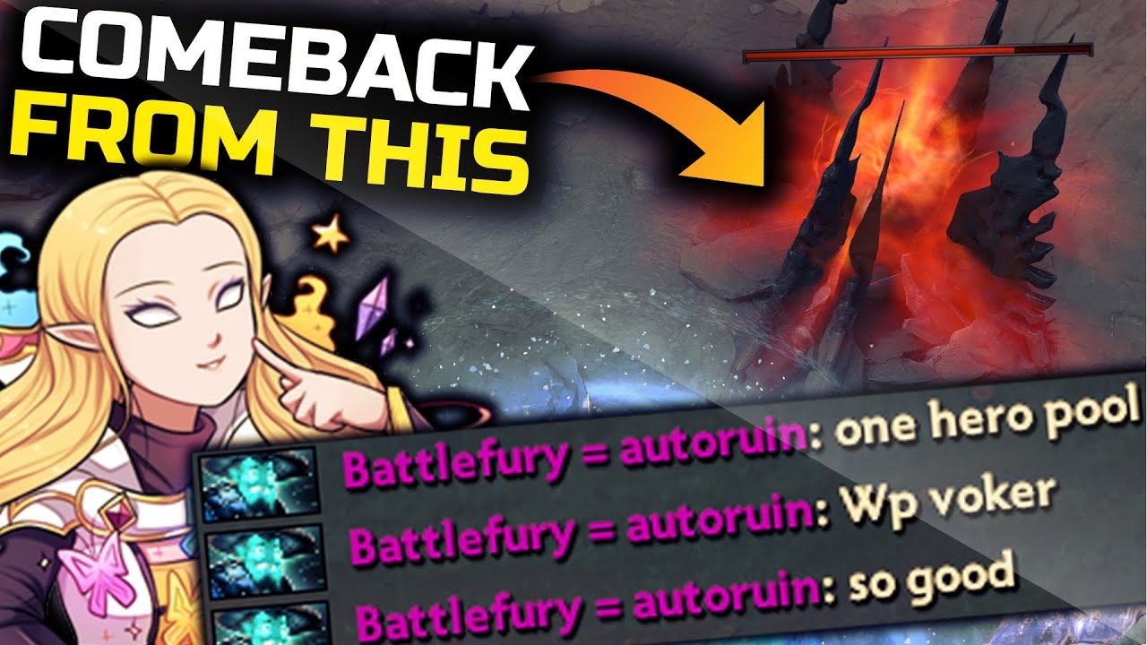 Invoker Girl Mega Creeps Epic Comeback vs trashtalker | Dota 2 Invoker 7.22c смотреть онлайн